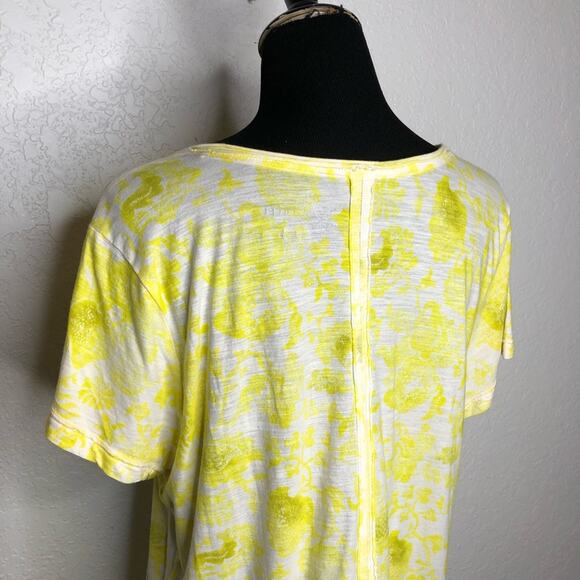 Anthropologie Pilcro yellow white floral v neck knit top size Extra Large XL - Picture 11 of 15